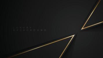 Minimal abstract luxury background  luxury. Dark overlap shape with golden lines. Vector illustration