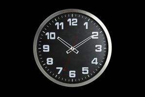 Standless Clock Isolate on Black Background photo