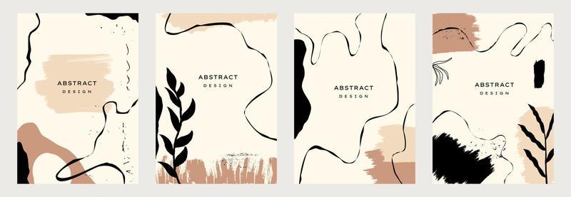 Abstract background with leaf pattern and various shapes set up. Ideal for cover, poster, business card, flyer, brochure,magazine first page,social media and other.vector illustration