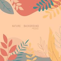 fondos abstractos de la naturaleza. estilo minimalista de moda. varias formas configuran plantillas de diseño buenas para la tarjeta de fondo saludo papel tapiz folleto volante invitación y otros. ilustración vectorial vector