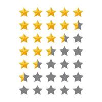 Star rating, customer feedback icon vector in gold color