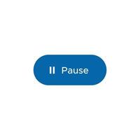 Pause button icon vector for web media player or mobile app