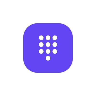 Dialpad, keypad button icon vector in flat style