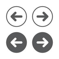 Turn right and left arrow icon vector. Forward and back sign symbol vector