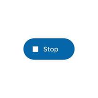 Stop button icon vector for web media player or mobile app