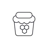 Jar of honey line icon vector illustration