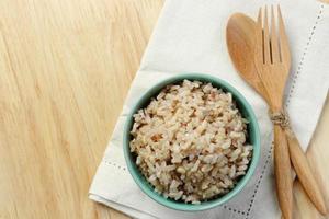 Brown Rice on Napery photo