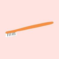 Orange Toothbrush doodle vector