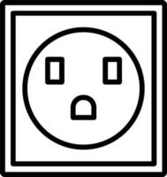 Wall Socket Vector Line Icon