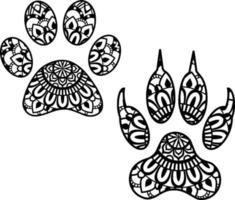 Paw Mandala Print vector