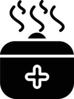 Steaming Glyph Icon Design vector