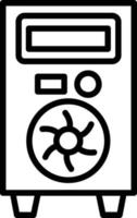 Pc Tower Vector Line Icon