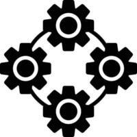 Process Glyph Vector Icon