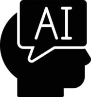 AI Glyph Icon vector