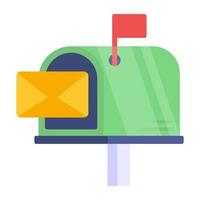 A creative design icon of letterbox vector