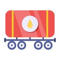 An icon design of oil trailer vector