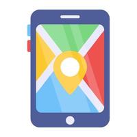 Modern design icon of mobile location vector