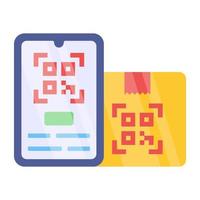 icono de diseño moderno de código qr móvil vector