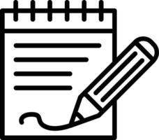 Sketchbook Vector Line Icon