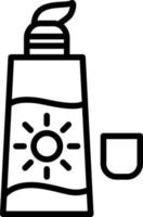 Sunblock Vector Line Icon