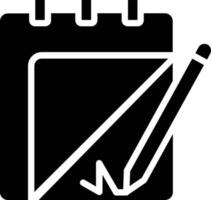 Notepad Vector Glyph Icon