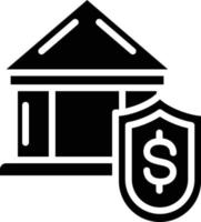 Bank Glyph Icon vector