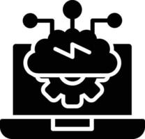 Brain Glyph Icon vector