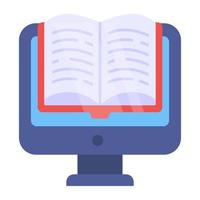 Online book icon in trendy design vector