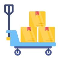 Modern design icon of luggage cart vector