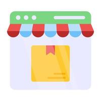 A colored design icon of online parcel order vector