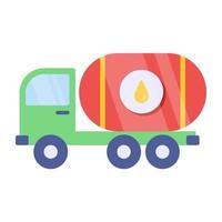 An icon design of oil truck vector