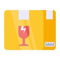 Trendy vector design of fragile parcel