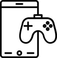 Touch Game Vector Line Icon