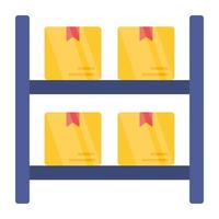 Modern design icon of parcel racks vector