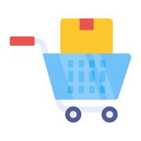 diseño vectorial de compras de paquetes vector