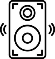 icono de línea de vector de altavoz