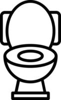Toilet Vector Line Icon