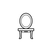 dressing table vector for website symbol icon presentation