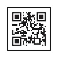 vector de código qr para presentación de icono de símbolo de sitio web