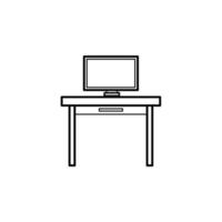 vector de muebles de tv para presentación de icono de símbolo de sitio web