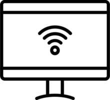 Smart TV Vector Line Icon