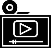 Video Player  Glyph Icon vector