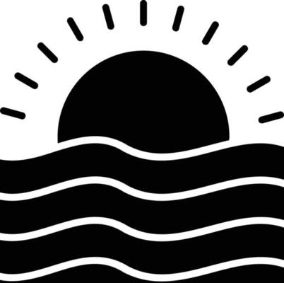 Sunset Glyph Icon