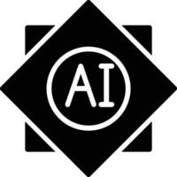 AI Glyph Icon vector