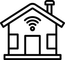 Smart Home Vector Line Icon