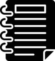 Note Book Vector Glyph Icon