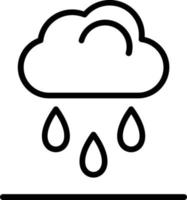 Raining Vector Line Icon