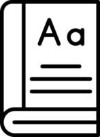 Dictionary Vector Line Icon