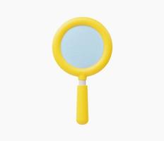 3d realistic magnifying glass vector illustration.
