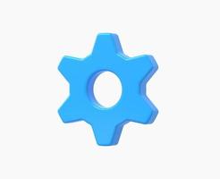 3d Realistic Gear icon vector illustration